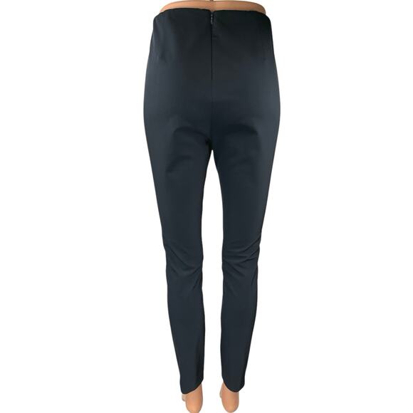Theory Women's Black Skinny Leg High Waist Zipper Trousers Dress Pants Size 2 - Picture 3 of 5